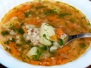 овощной суп с перловкой