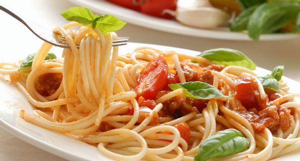 спагетти с томатами